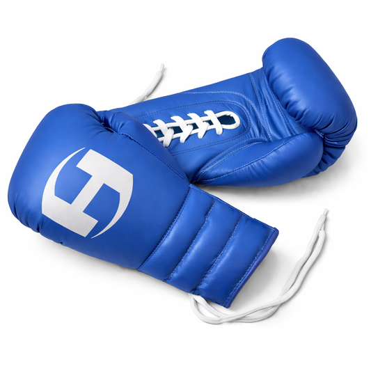 BLUE PRO ELITE BOXING GLOVES | 100% LEATHER