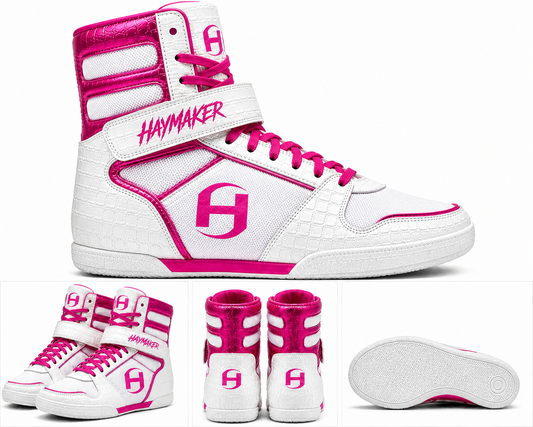 PINK & WHITE CROC | HM ELITES | BOXING SHOES