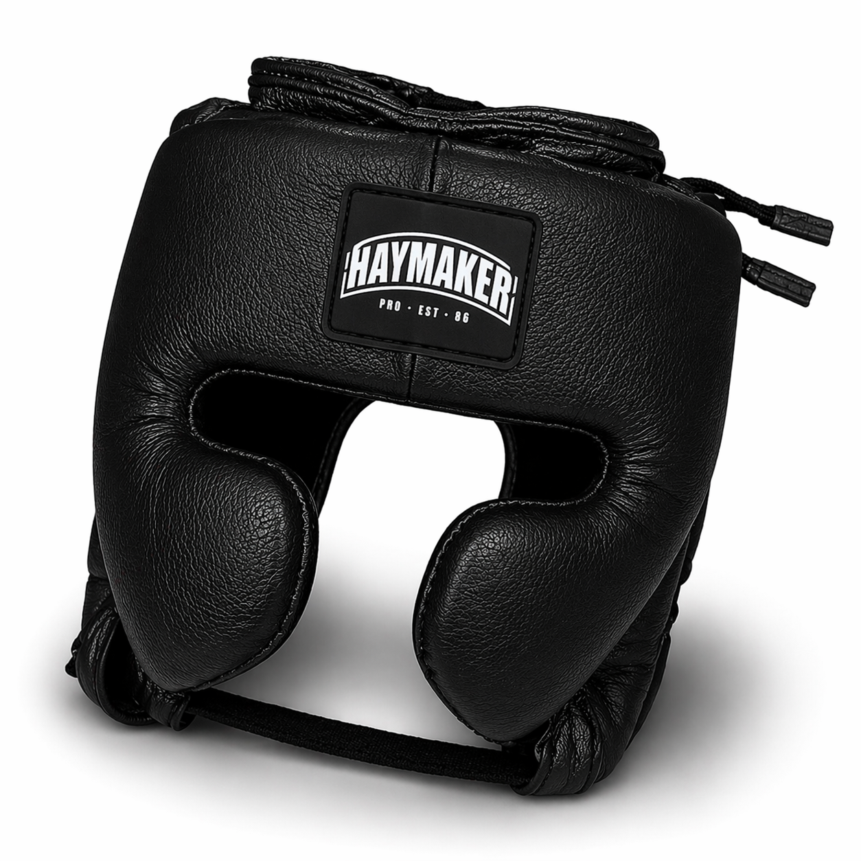 WHITE PRO HEADGEAR | 100% LEATHER