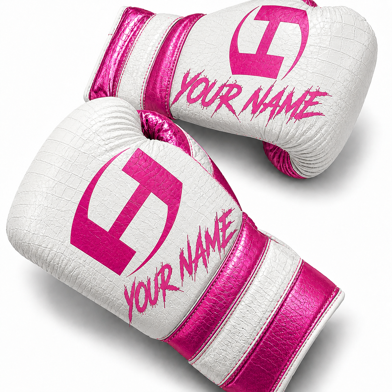 CROC SKIN PINK | BOXING GLOVES | 100% LEATHER