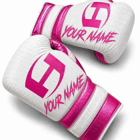 CROC SKIN PINK | BOXING GLOVES | 100% LEATHER