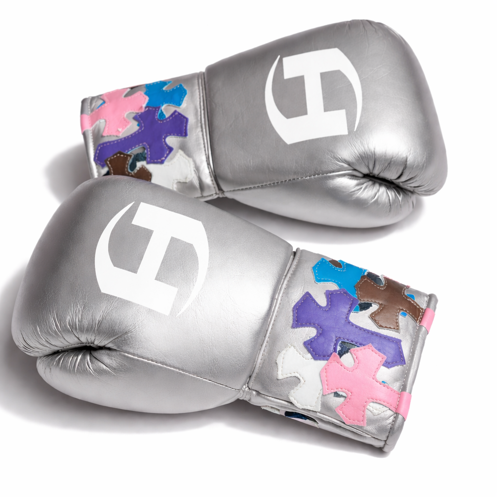 CRX001 SILVER BOXING GLOVES | 100% LEATHER