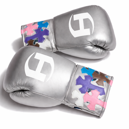 CRX001 SILVER BOXING GLOVES | 100% LEATHER